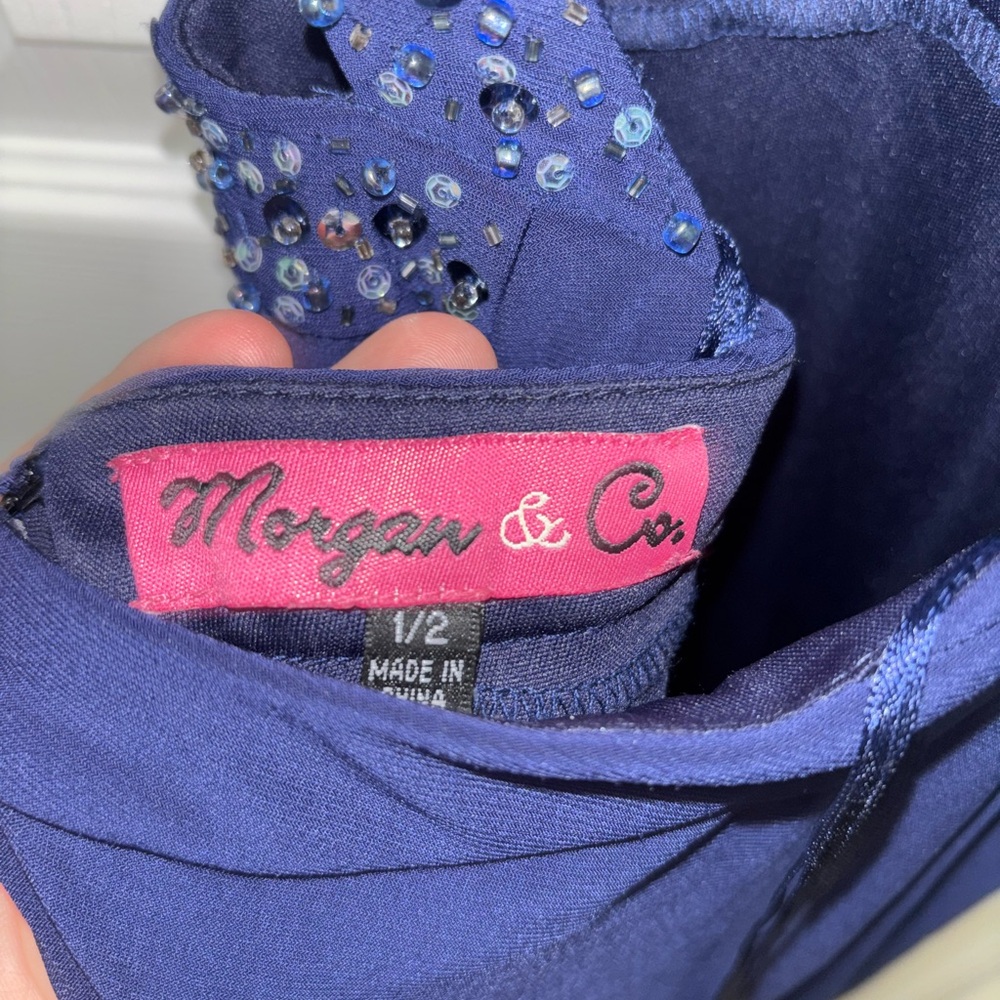 Morgan & Co. Royal Blue Dress with Beaded Details - Picture 6 of 7